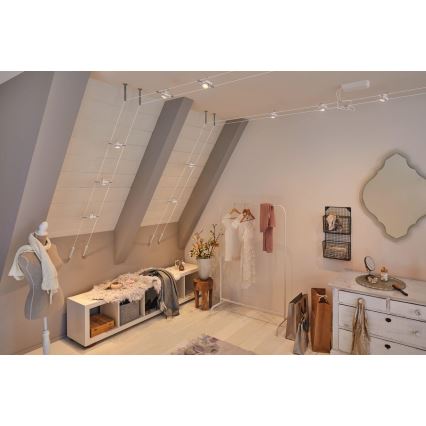 Paulmann 94432 - НАБОР 5xGU5,3/10W Точечный светильник для тросовой системы MAC 230В белый