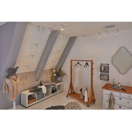 Paulmann 94442 - НАБІР 5xGU5,3/10W Точкове світильник для тросової системи SALT 230В матовий хром