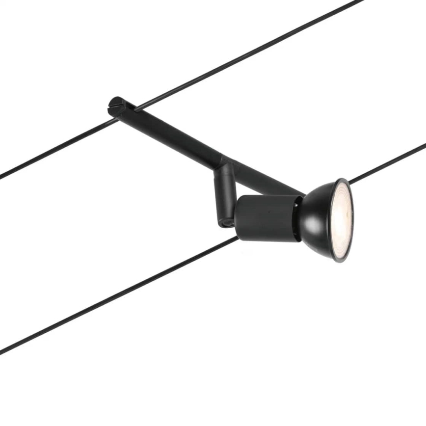 Paulmann 94446 - НАБІР 5xGU5,3/10W Точкове світильник для тросової системи SALT 230В чорний