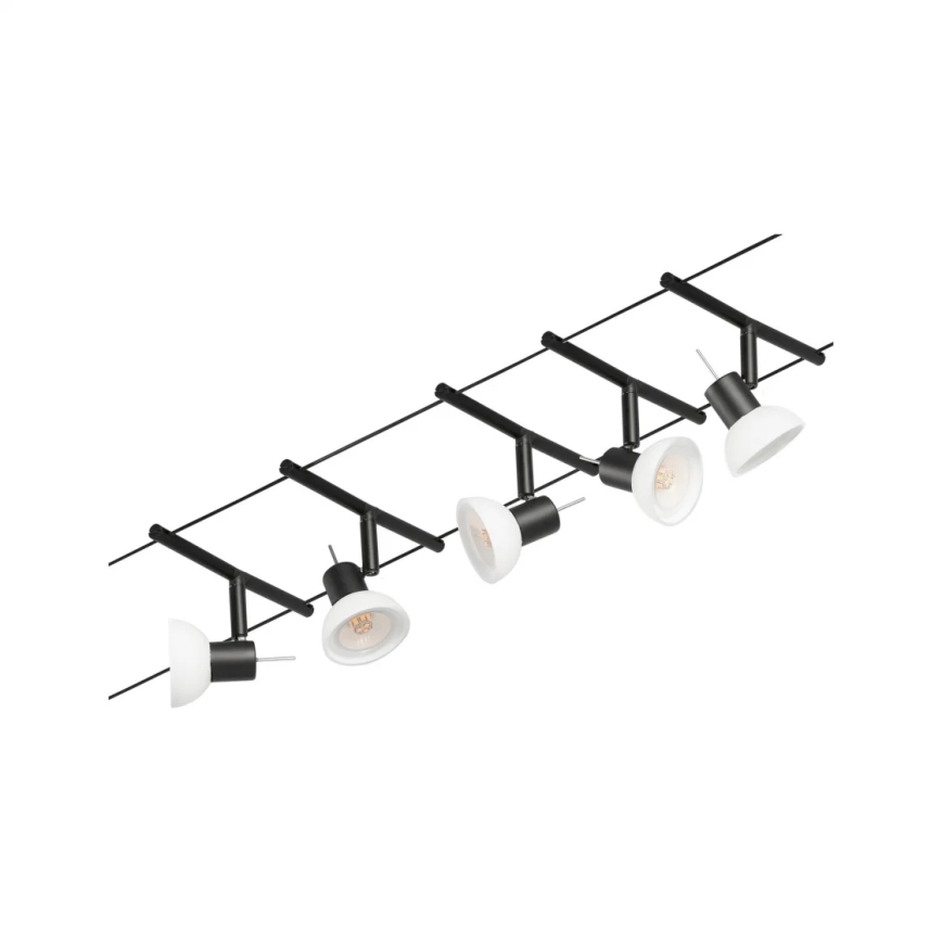 Paulmann 94450 - НАБІР 5xGU5,3/10W Точковий світильник для трекової системи SHEELA 230V чорний