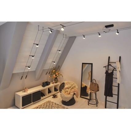 Paulmann 94450 - Комплект тросовой системы SHEELA 5×GU5.3/10 Вт, 230 В, черный