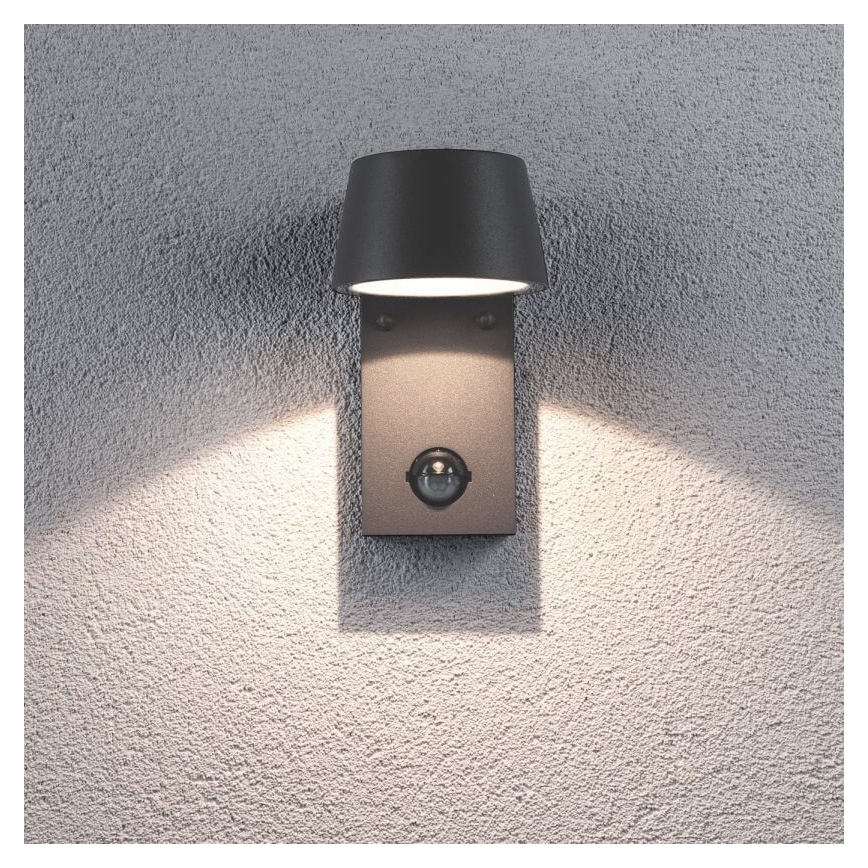 Paulmann 94453 - LED/6W IP44 Вуличний настінний світильник з датчиком CAPEA 230V
