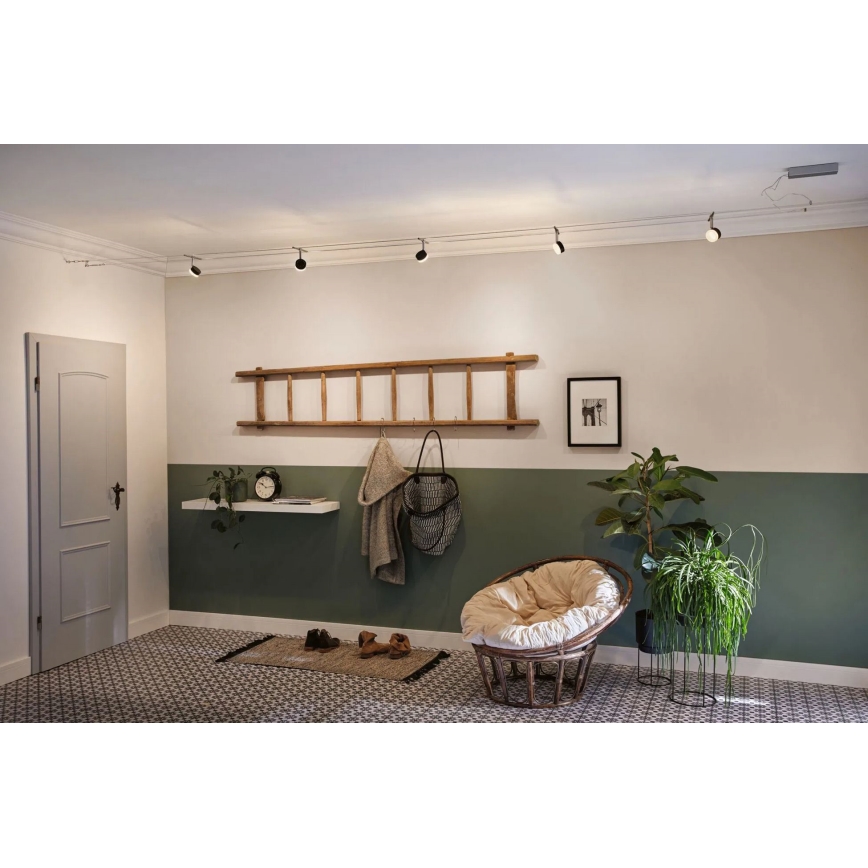 Paulmann 94457 - Комплект 5xLED/4W Полная тросовая система CLEAR 230V чёрный/полированный хром