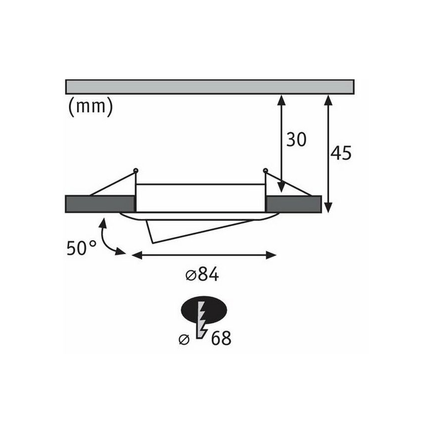 Paulmann 94471 - НАБОР 3xLED/6W IP23 Встроенный светильник для ванной комнаты NOVA 230V