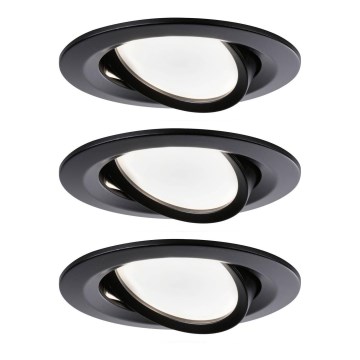 Paulmann 94472 - НАБІР 3xLED/6W IP23 Вбудований стельовий світильник для ванної з регулюванням яскравості NOVA 230V