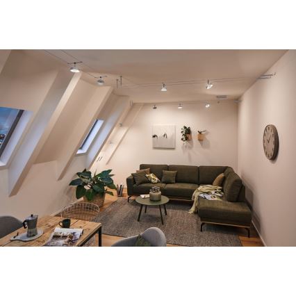 Paulmann 94475 - НАБІР 5xLED/5W Точкове світильник для тросової системи CIRCLE 230В матовий хром