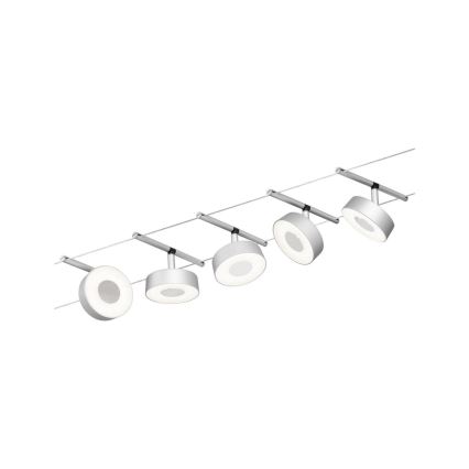 Paulmann 94475 - НАБОР 5xLED/5W Точечный светильник для трековой системы CIRCLE 230V матовый хром