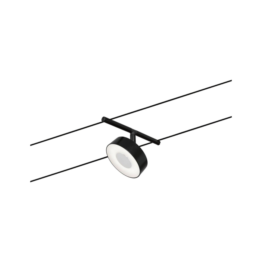 Paulmann 94479 - Набір 5xLED/5W: повна тросова система CIRCLE 230V, чорна