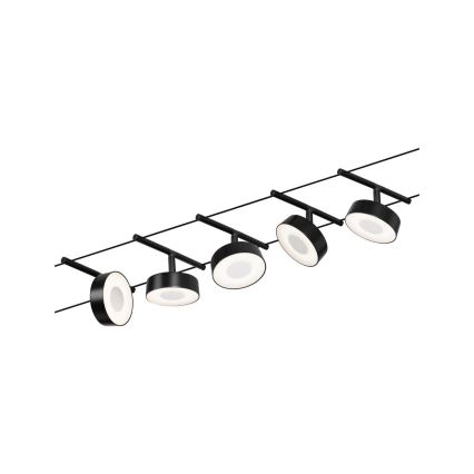 Paulmann 94479 - НАБОР 5xLED/5W Точечный светильник для трековой системы CIRCLE 230V черный