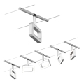 Paulmann 94481 - НАБІР 5xLED/4,8 Вт Точковий світильник для тросової системи FRAME 230 В матовий хром