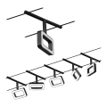 Paulmann 94485 - НАБОР 5xLED/4,8W Комплектная тросовая система FRAME 230V черная