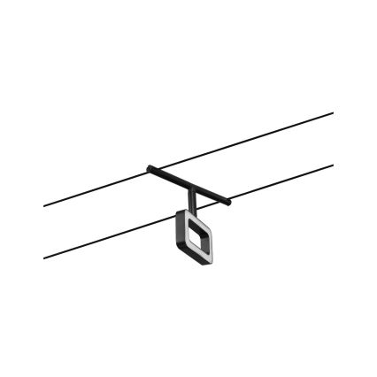 Paulmann 94485 - КОМПЛЕКТ 5xLED/4,8W Повна тросова система FRAME 230V чорна