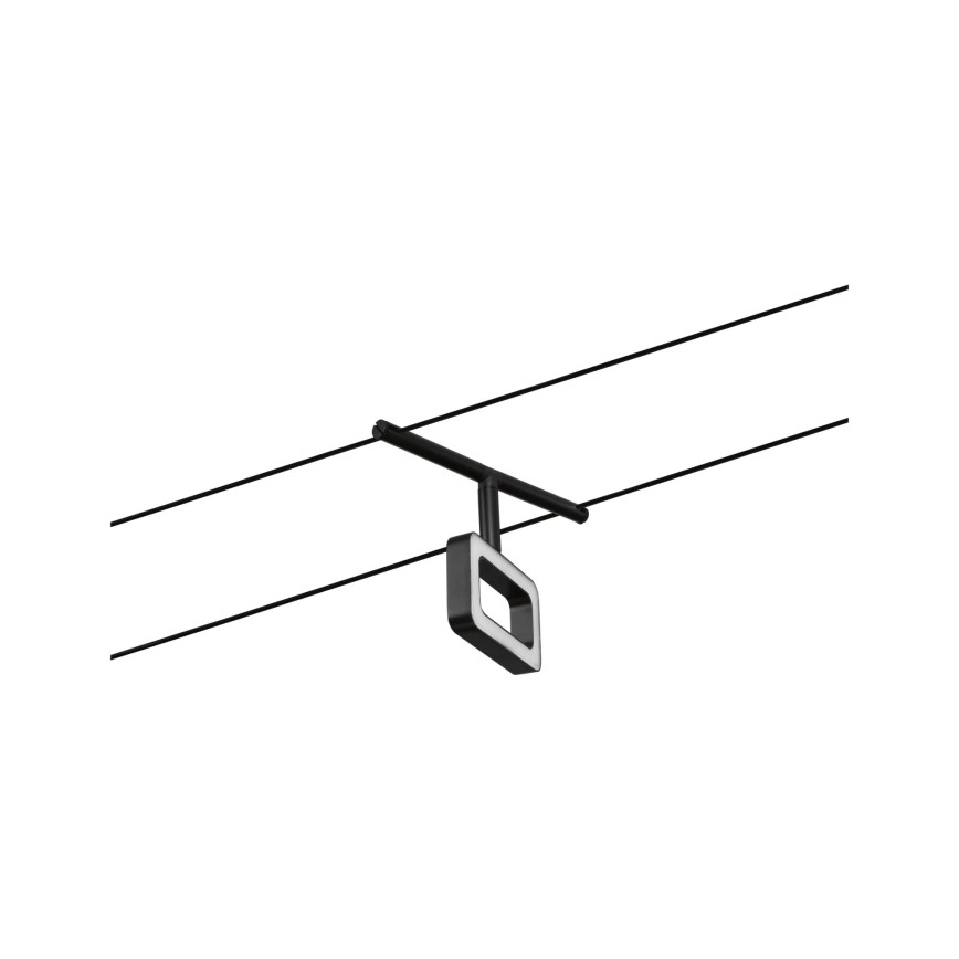 Paulmann 94485 - КОМПЛЕКТ 5xLED/4,8W Повна тросова система FRAME 230V чорна
