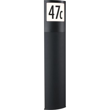 Paulmann 94514 - LED/8,5W IP44 Диммируемый уличный светильник для номера дома с датчиком движения и сумерек PADEA 230V антрацит