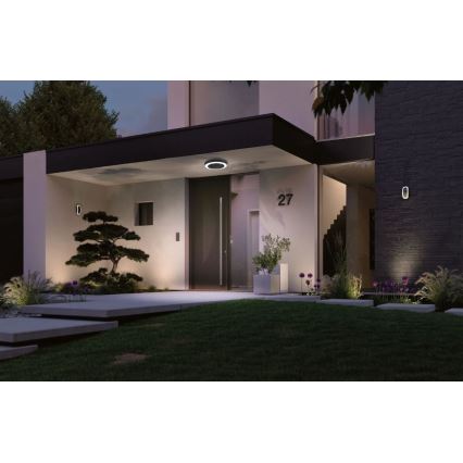 Paulmann 94526 - LED/14W IP44 Уличный потолочный светильник с датчиком CIRCULA 230V