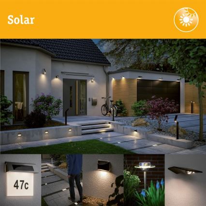 Paulmann 94578 - LED/0,1W IP67 Встроенный светильник на солнечной батарее DOMENIC 230V