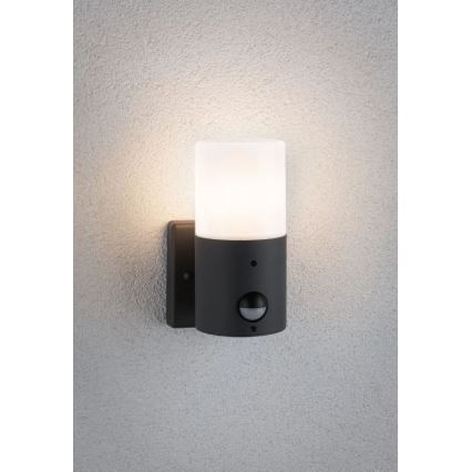 Paulmann 94648 - 1xE27/15W IP44 Уличный настенный светильник с датчиком TUBS 230V