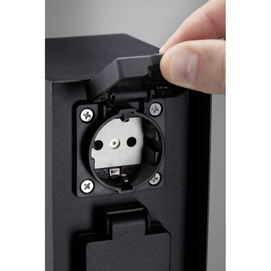Paulmann 94657 - Вулична розеткова колона RIO 2Z SCHUKO 230V IP44
