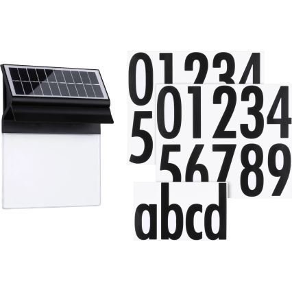 Paulmann 94694 - LED/0,2W IP44 Адресная табличка с подсветкой на солнечной батарее NEDA 3,7V 1800 mAh