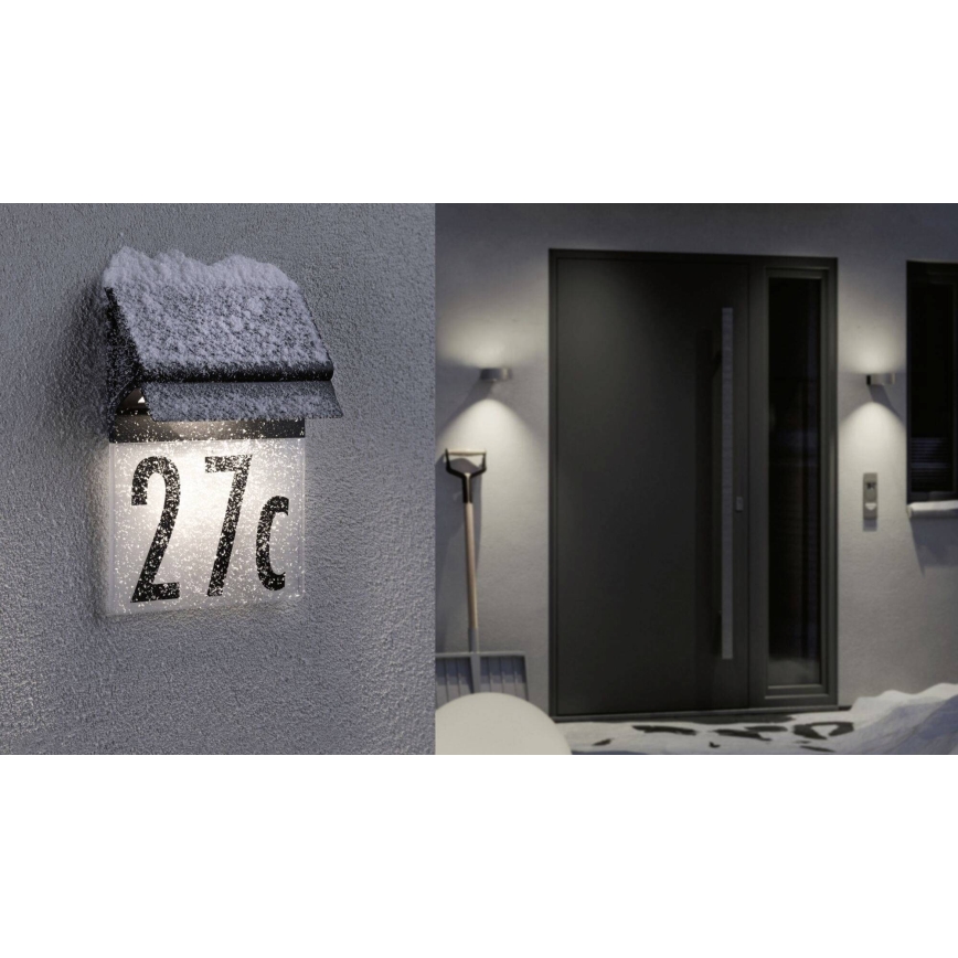 Paulmann 94694 - LED/0,2W IP44 Номер будинку з підсвіткою на сонячній батареї NEDA 3,7V 1800 mAh