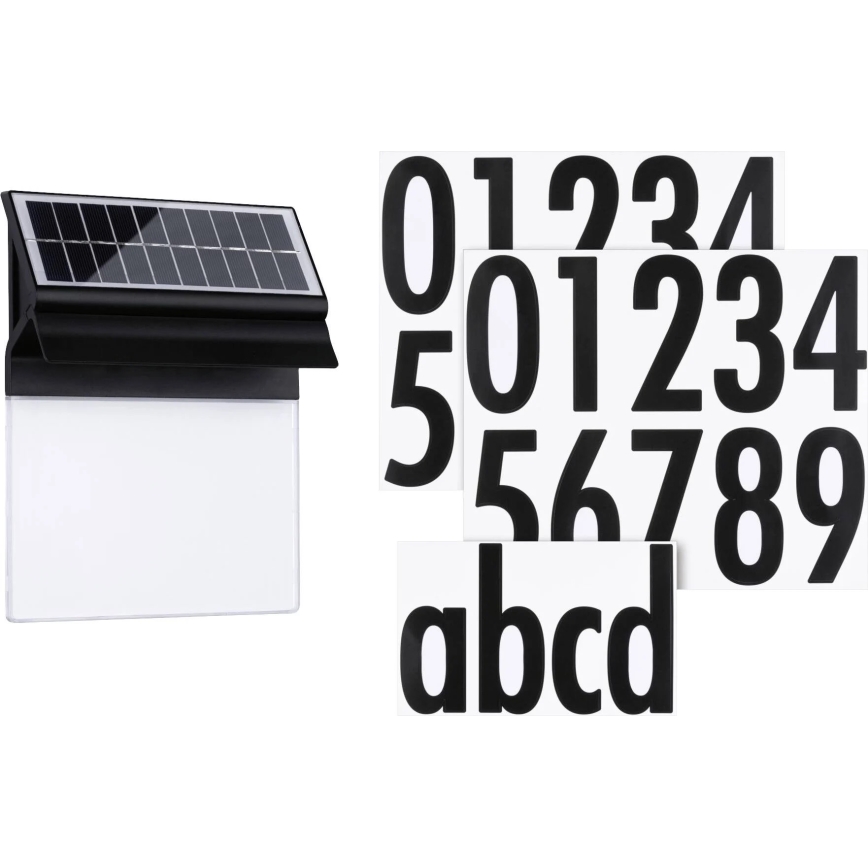 Paulmann 94694 - LED/0,2W IP44 Номер дома с подсветкой на солнечной батарее NEDA 3,7V 1800 mAh