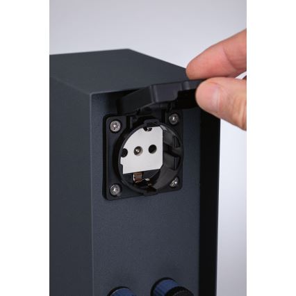 Paulmann 94700 - Уличная розеточная колонна RIO 2Z SCHUKO 230V IP44