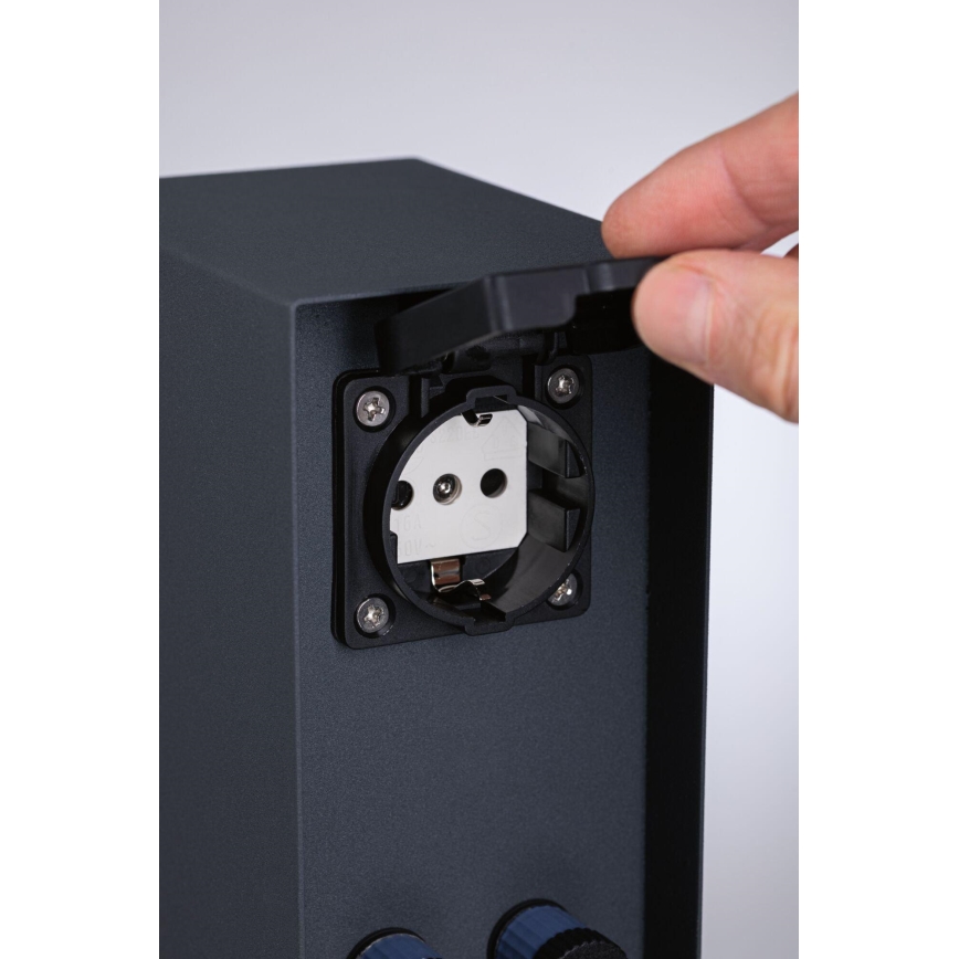 Paulmann 94700 - Уличная розеточная колонна RIO 2Z SCHUKO 230V IP44
