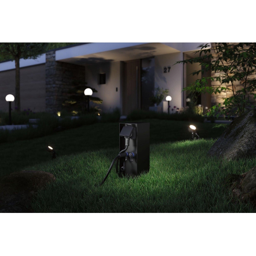 Paulmann 94700 - Зовнішній стовпчик з розетками RIO 2Z SCHUKO 230В IP44