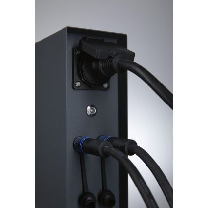 Paulmann 94701 - Уличная розеточная колонна с датчиком освещенности RIO 2Z SCHUKO 230V IP44