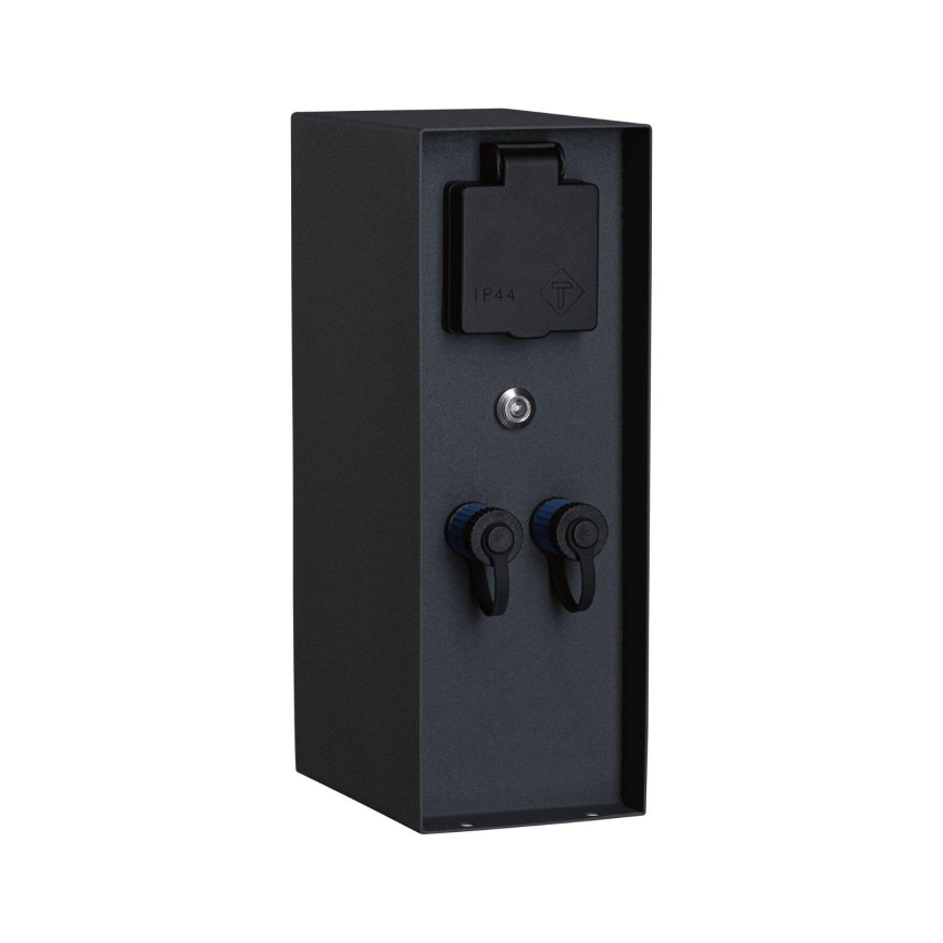 Paulmann 94701 - Уличная розеточная колонна с датчиком освещенности RIO 2Z SCHUKO 230V IP44