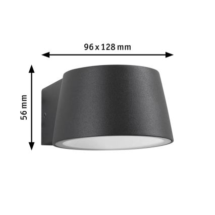 Paulmann 94713 - LED/6W IP44 Уличный настенный светильник CAPERA 230V