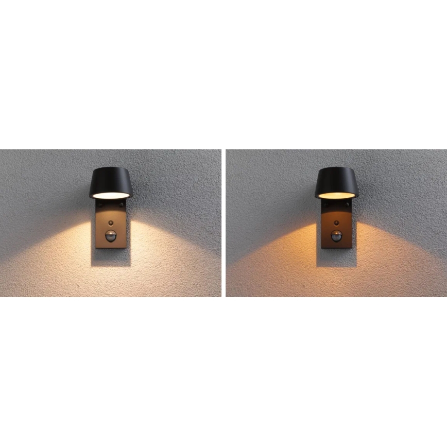 Paulmann 94714 - LED/6W IP44 Уличный настенный светильник с датчиком CAPERA 230V 2200/3000K