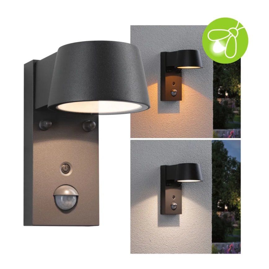 Paulmann 94714 - LED/6W IP44 Уличный настенный светильник с датчиком CAPERA 230V 2200/3000K