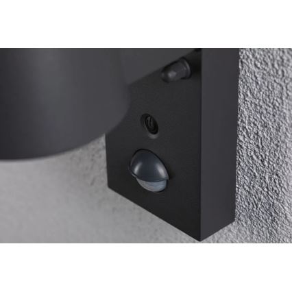 Paulmann 94714 - LED/6W IP44 Вуличний настінний світильник з датчиком CAPERA 230V 2200/3000K