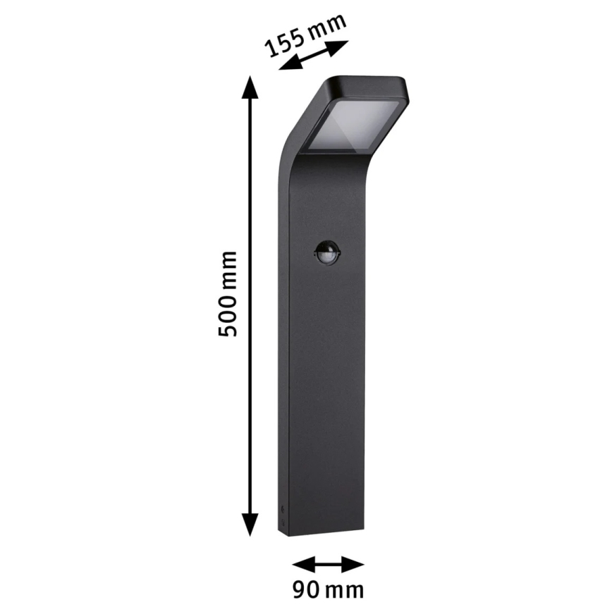 Paulmann 94747 - LED/7,5W IP44 Уличная лампа с датчиком KULMA 230V