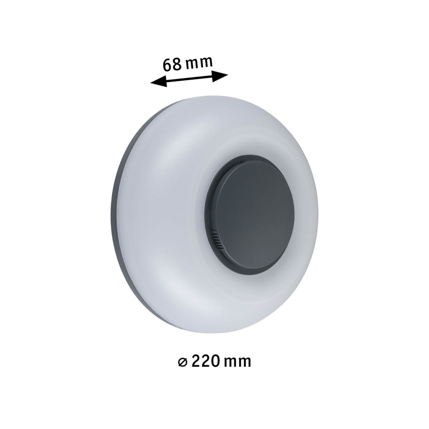 Paulmann 94955 - LED/20,5 Вт IP65 Диммируемый уличный настенный светильник AUREVA 230 В 2200/3000/4000K антрацит