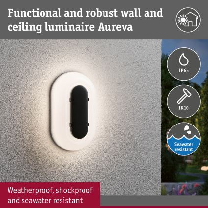 Paulmann 94957 - LED/18,5W IP65 Димований зовнішній настінний світильник ELUNOR 230V 2200/3000/4000K антрацит