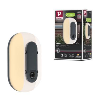 Paulmann 94957 - LED/18,5W IP65 Димований зовнішній настінний світильник ELUNOR 230V 2200/3000/4000K антрацит