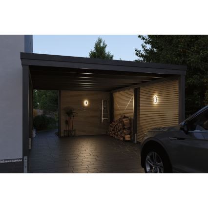 Paulmann 94958 - LED/18,5W IP65 Диммируемый наружный настенный светильник с датчиком движения и сумерек ELUNOR 230V 2200/3000/4000K антрацит