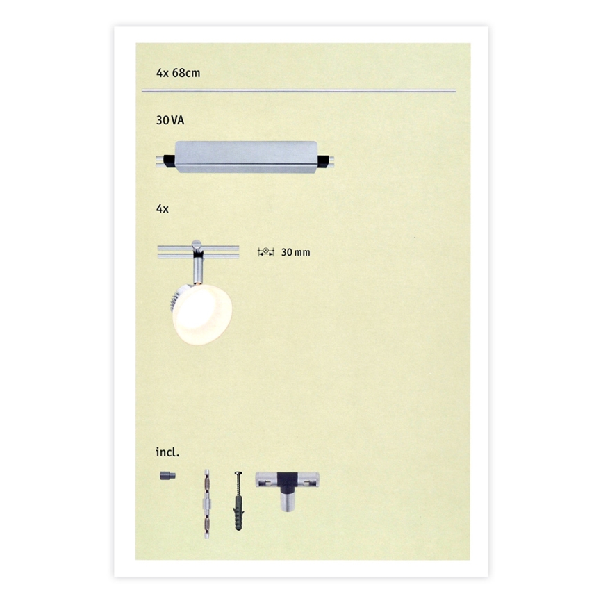 Paulmann 95194 - 4xLED/4W Точечный светильник ICE 230V