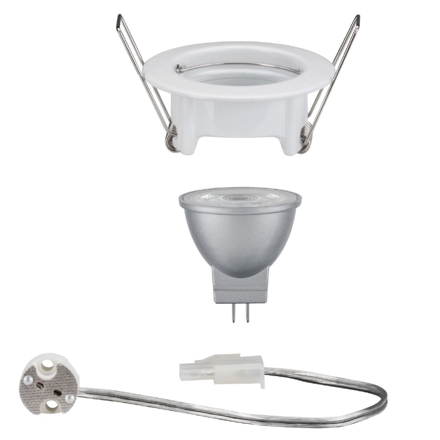 Paulmann 95368 - LED-GU4/3,3W IP44 Вбудований стельовий світильник для ванної BLANC 12V