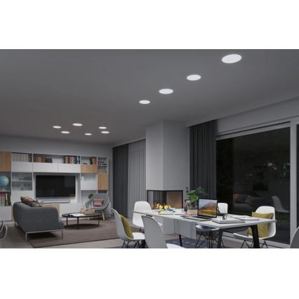 Paulmann 95386 - LED/15W IP44 Вбудований стельовий світильник для ванної з регулюванням яскравості SMART VELUNA 230V