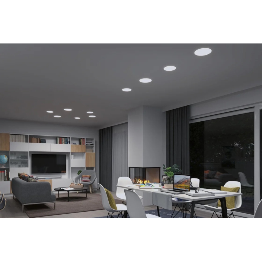 Paulmann 95386 - LED/15W IP44 Вбудований стельовий світильник для ванної з регулюванням яскравості SMART VELUNA 230V