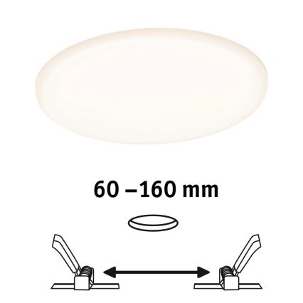 Paulmann 95386 - LED/15W IP44 Вбудований стельовий світильник для ванної з регулюванням яскравості SMART VELUNA 230V
