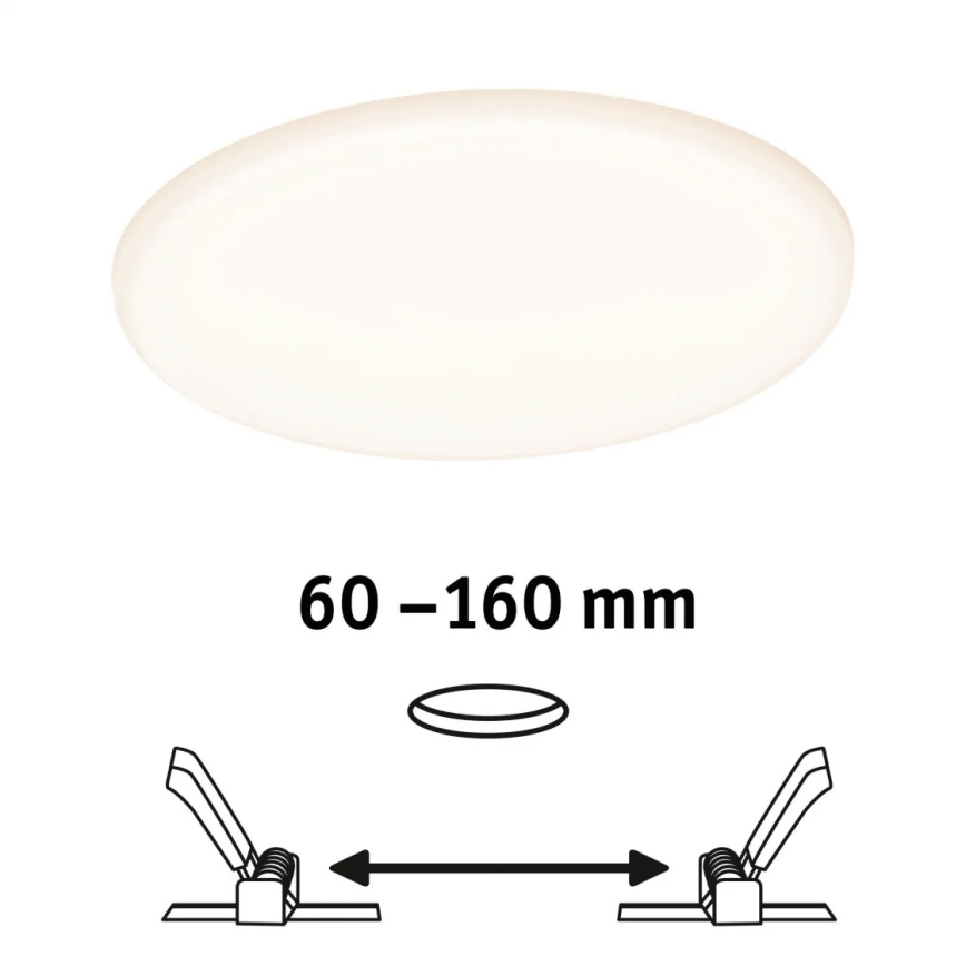 Paulmann 95386 - LED/15W IP44 Вбудований стельовий світильник для ванної з регулюванням яскравості SMART VELUNA 230V