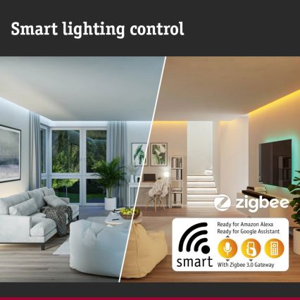 Paulmann 95386 - LED/15W IP44 Вбудований стельовий світильник для ванної з регулюванням яскравості SMART VELUNA 230V
