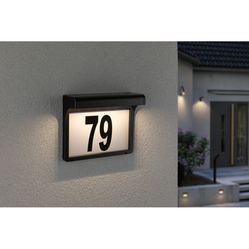 Paulmann 95388 - LED/0,05W IP44 Номер будинку на сонячній батареї з датчиком DAYTON 4,8V