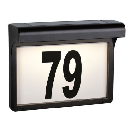 Paulmann 95388 - LED/0,05 Вт IP44 Сонячний номер будинку з датчиком DAYTON 1,2В 600 мАг