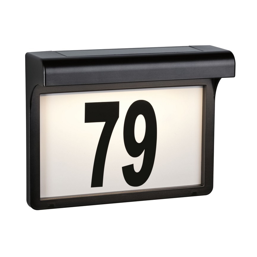 Paulmann 95388 - LED/0,05 Вт IP44 Сонячний номер будинку з датчиком DAYTON 1,2В 600 мАг