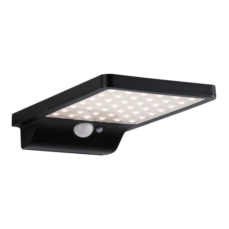 Paulmann 95393 - LED/4W IP44 Настінний світильник на сонячній батареї з регулюванням яскравості та датчиком SOLVEIG 3,7V